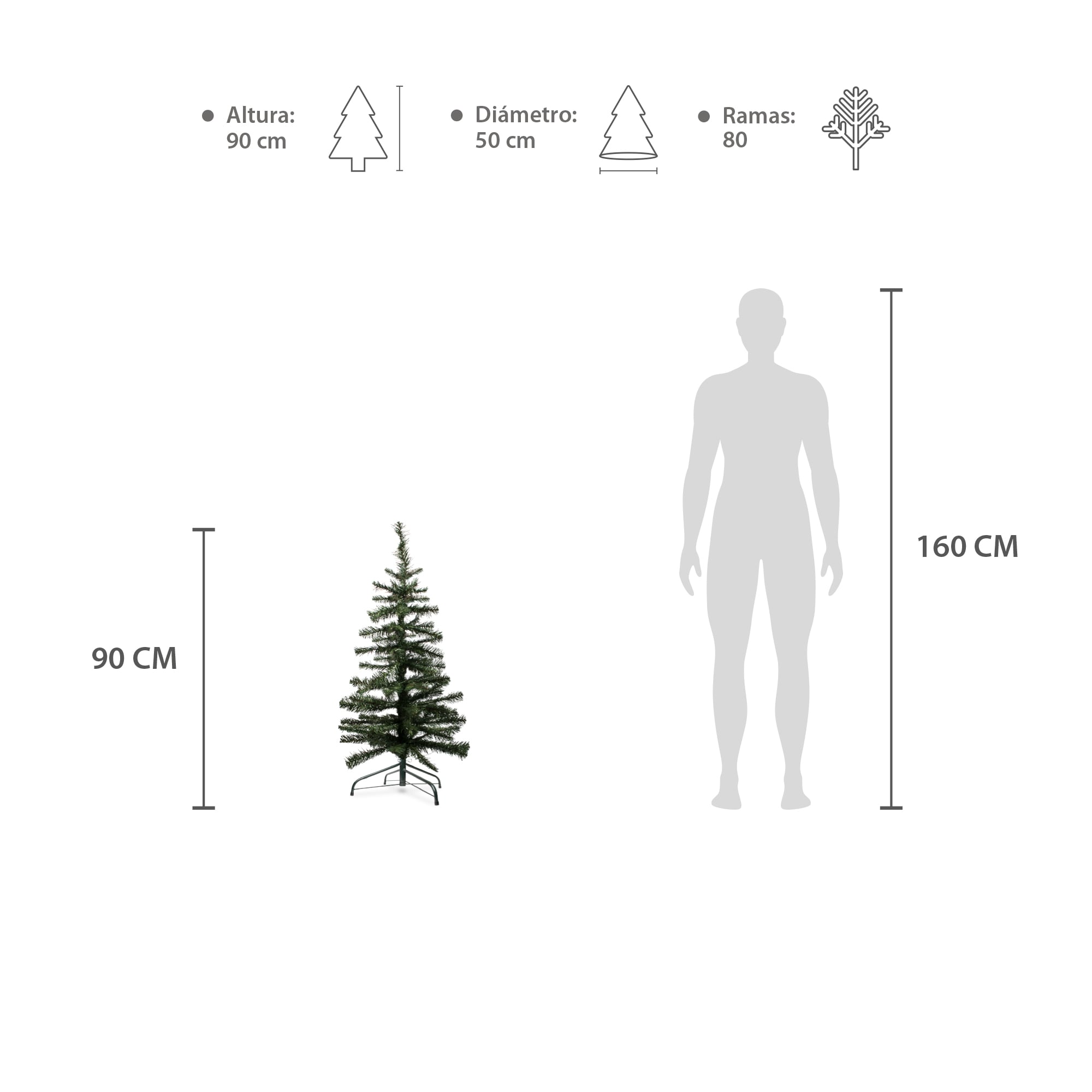 ARBOL DE NAVIDAD 90 CM - 2