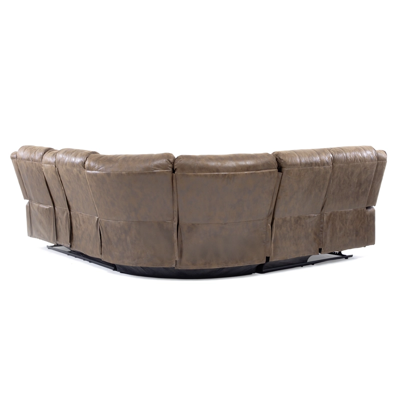 SOFÁ SECCIONAL DANIELS 7245CHC 5 CUERPOS MODERNO RECLINABLE + CONSOLA CASTLE - 12