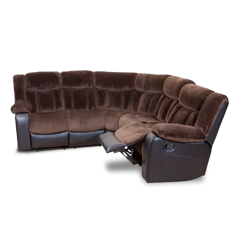 SOFÁ SECCIONAL DANIELS 5 CUERPOS TERCIOPELO MODERNO RECLINABLE DESMOND - 3