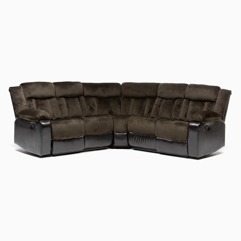 SOFÁ SECCIONAL DANIELS 5 CUERPOS TERCIOPELO MODERNO RECLINABLE DESMOND - 4