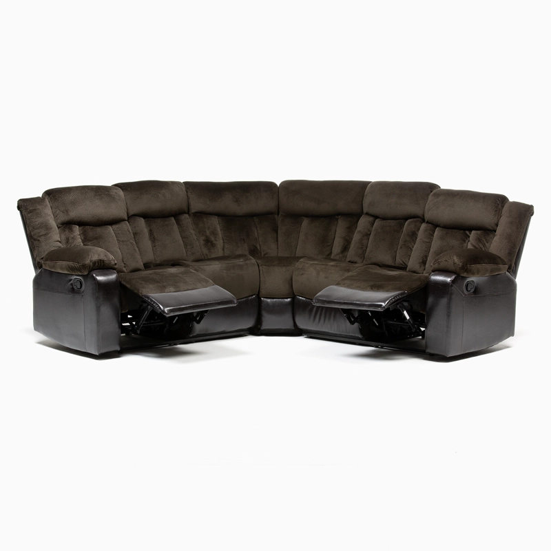 SOFÁ SECCIONAL DANIELS 5 CUERPOS TERCIOPELO MODERNO RECLINABLE DESMOND - 5