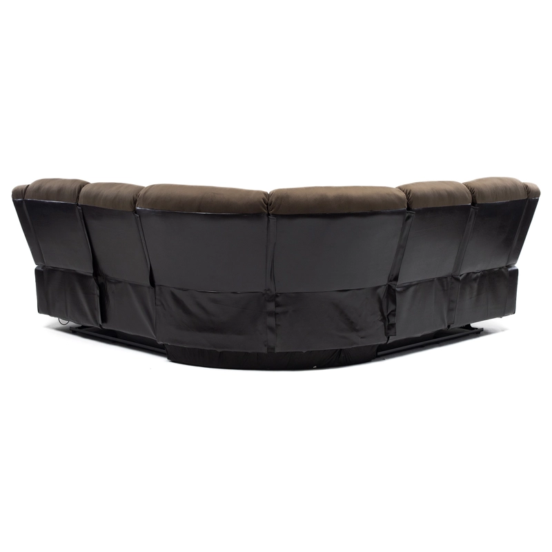 SOFÁ SECCIONAL DANIELS 5 CUERPOS TERCIOPELO MODERNO RECLINABLE DESMOND - 7