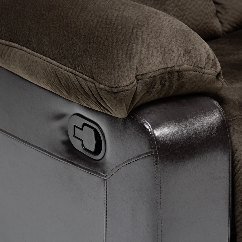 SOFÁ SECCIONAL DANIELS 5 CUERPOS TERCIOPELO MODERNO RECLINABLE DESMOND - 8
