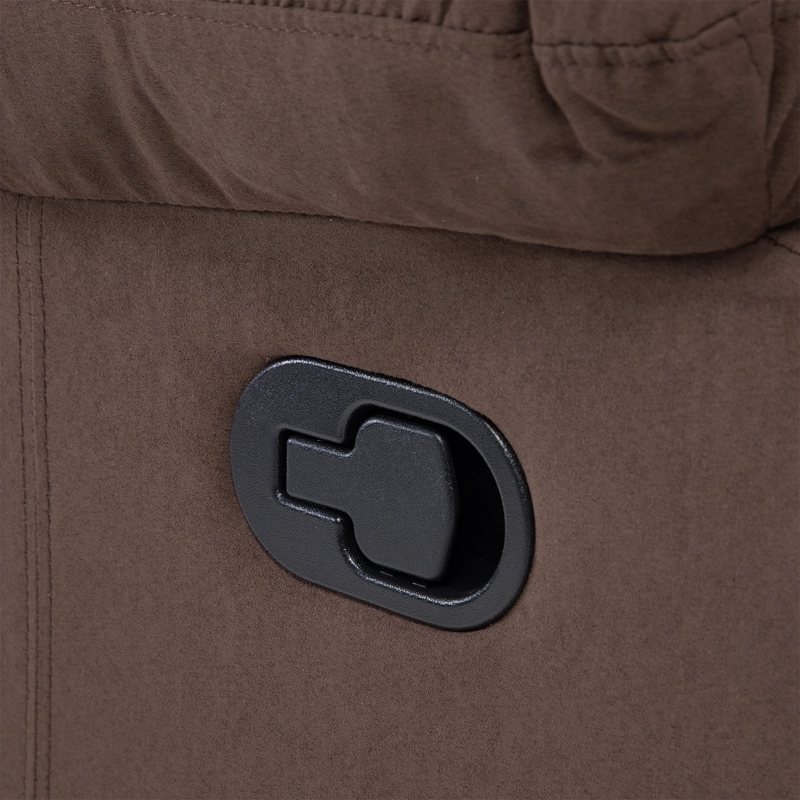 SOFÁ DANIELS 98060S 3 CUERPOS TERCIOPELO CAFE RECLINABLE CLÁSICO MARTELL MARRÓN - 11