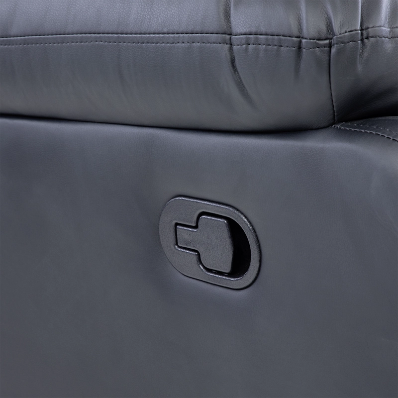 SOFA ROMA 3 CUERPOS NEGRO RECLINABLE MODERNO - 2