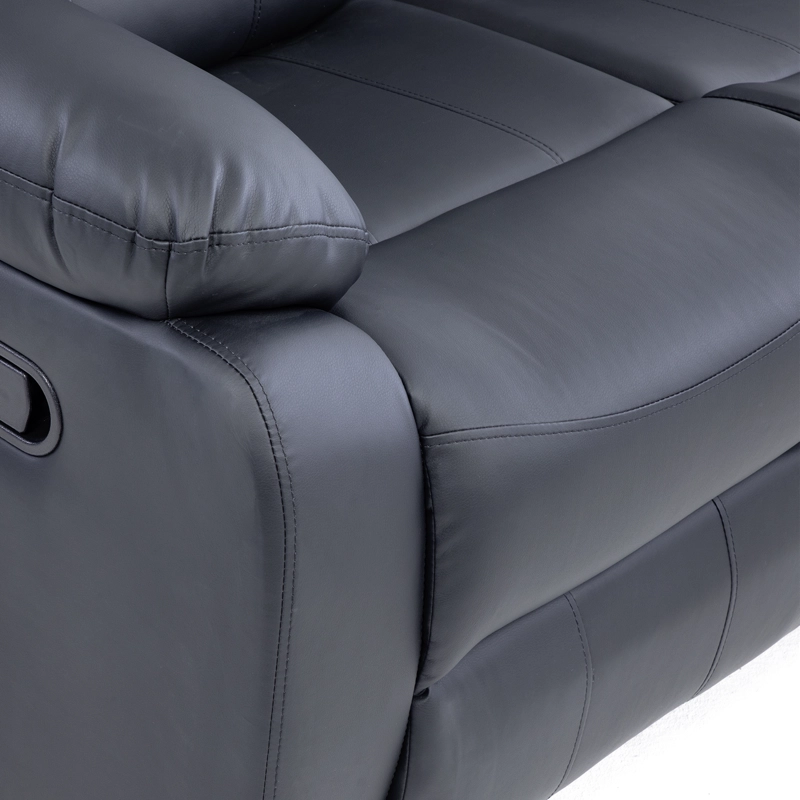 SOFA ROMA 3 CUERPOS NEGRO RECLINABLE MODERNO - 3