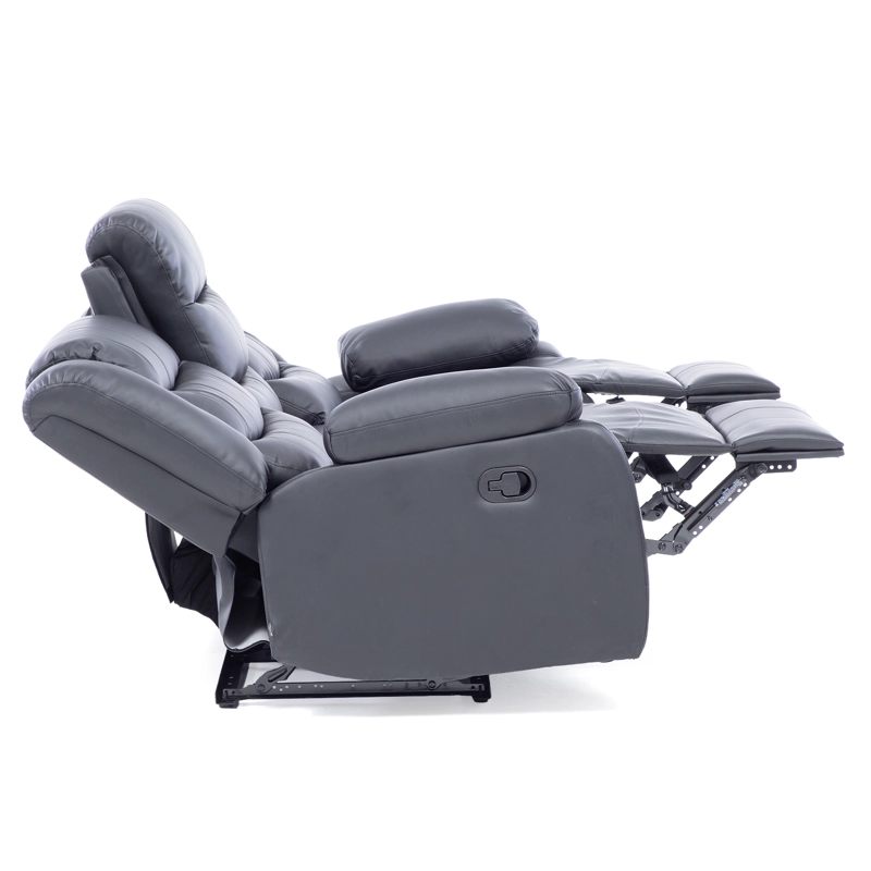 SOFA ROMA 3 CUERPOS NEGRO RECLINABLE MODERNO - 12