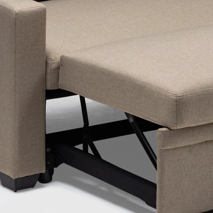 SOFÁ SECCIONAL DANIELS SIDNEY KMB1002BE LIBRE DISPOSICIÓN 3 CUERPOS LINO BEIGE CAMA 2 PLAZAS - 6