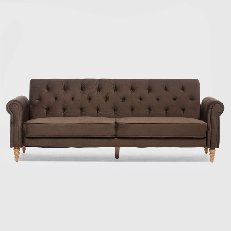 SOFÁ FUTÓN 3 CUERPOS CLÁSICO MILÁN CAFÉ EG2025BR - 4