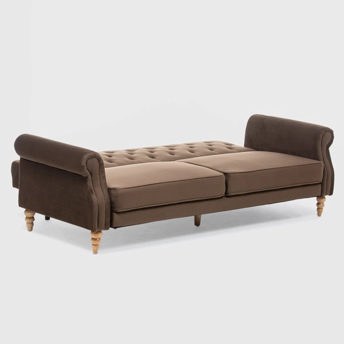 SOFÁ FUTÓN 3 CUERPOS CLÁSICO MILÁN CAFÉ EG2025BR - 6