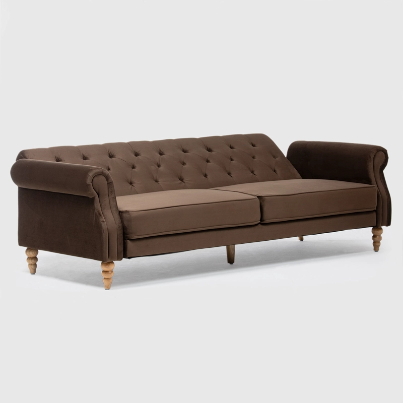 SOFÁ FUTÓN 3 CUERPOS CLÁSICO MILÁN CAFÉ EG2025BR - 8