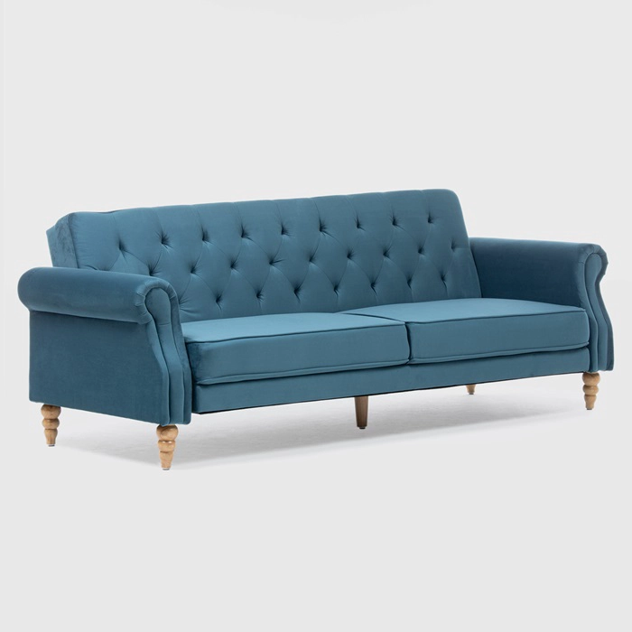 SOFÁ FUTÓN 3 CUERPOS CLÁSICO MILÁN AZUL EG2025BL - 6