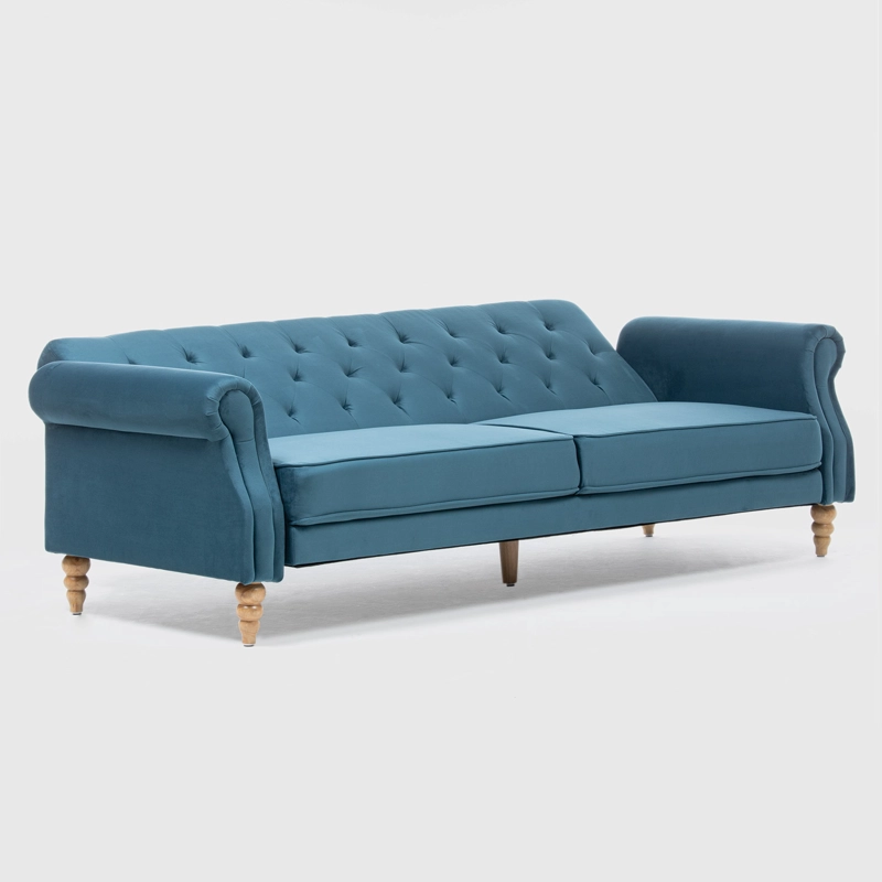 SOFÁ FUTÓN 3 CUERPOS CLÁSICO MILÁN AZUL EG2025BL - 10