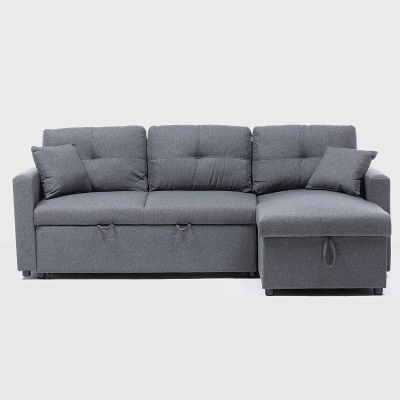 SOFÁ DANIELS KMB1002GY LIBRE DISPOSICIÓN 3 CUERPOS GRIS CAMA 2 PLAZAS MODERNO - 3