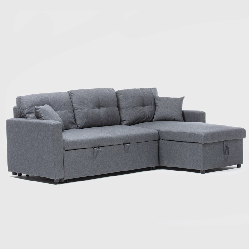 SOFÁ DANIELS KMB1002GY LIBRE DISPOSICIÓN 3 CUERPOS GRIS CAMA 2 PLAZAS MODERNO - 4