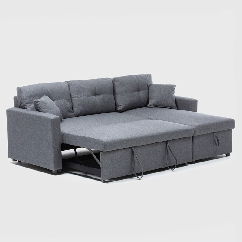 SOFÁ DANIELS KMB1002GY LIBRE DISPOSICIÓN 3 CUERPOS GRIS CAMA 2 PLAZAS MODERNO - 5