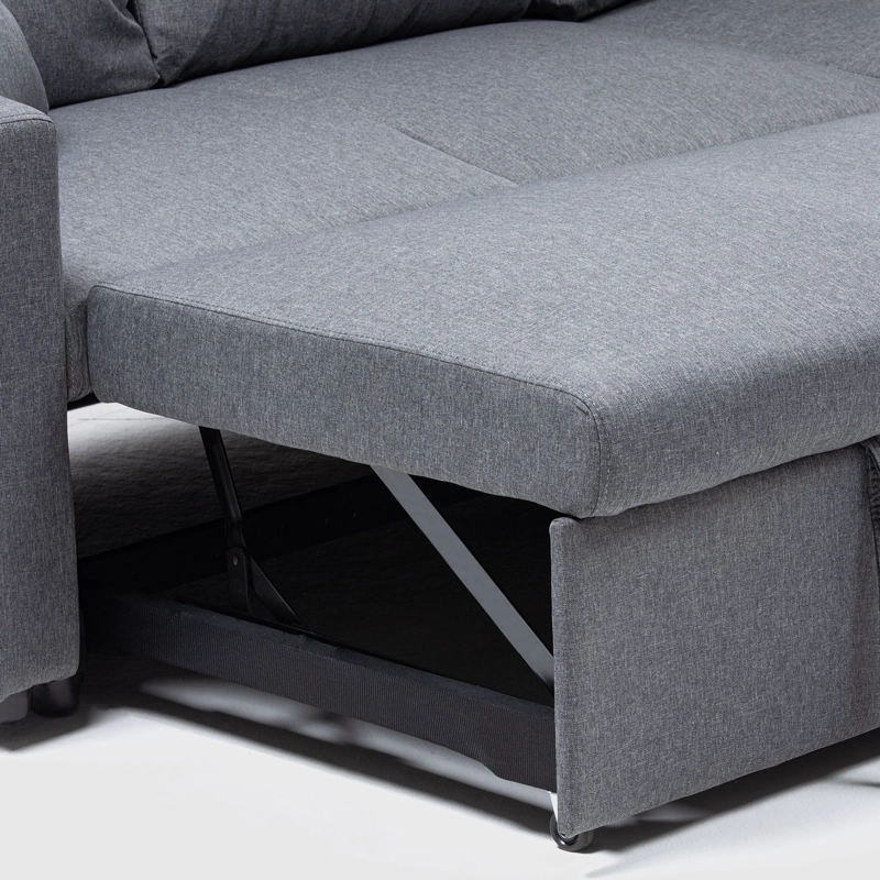 SOFÁ DANIELS KMB1002GY LIBRE DISPOSICIÓN 3 CUERPOS GRIS CAMA 2 PLAZAS MODERNO - 9