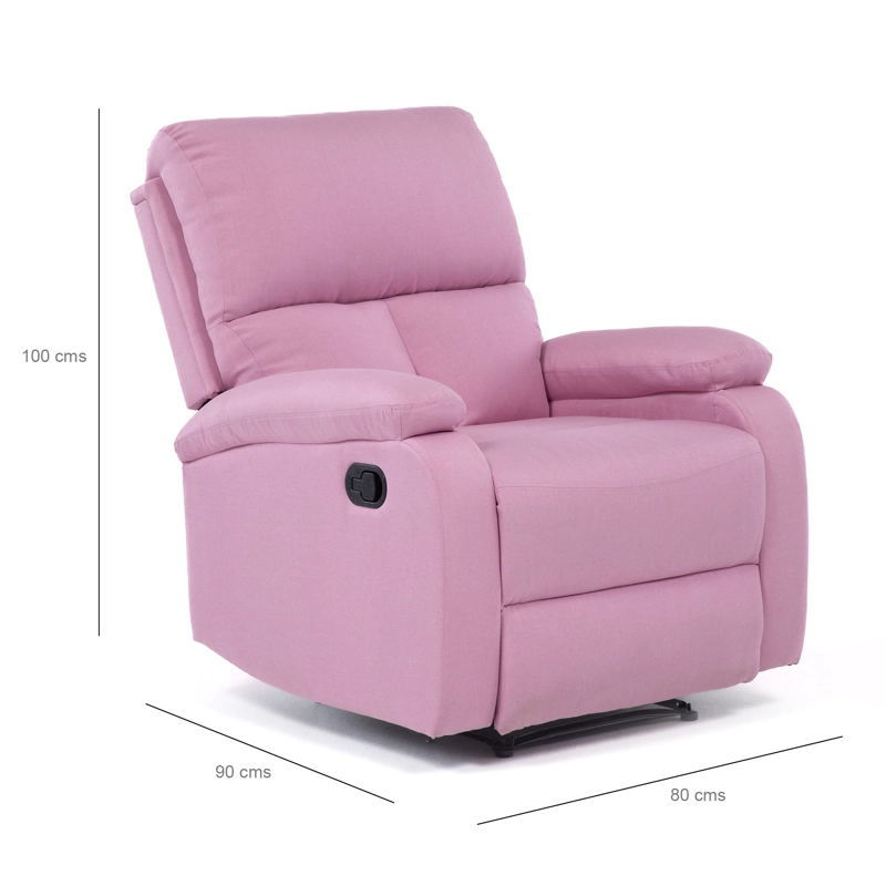 BERGER RECLINABLE MODERNO DE LINO ROSA MATHEUS VS8070BPK - 11