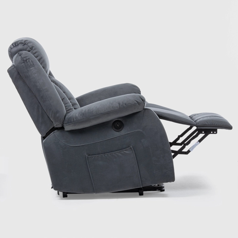 BERGER RECLINABLE ELÉCTRICO LIFT + MASAJE + CALENTADOR LIVORNO GRIS KM8822MDG - 5