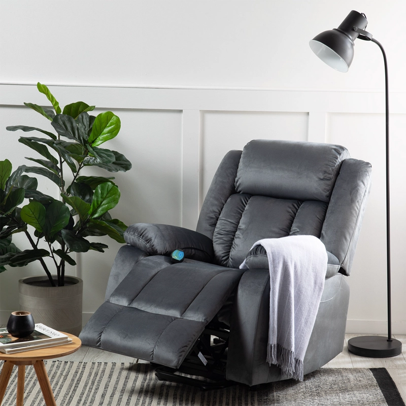 BERGER RECLINABLE ELÉCTRICO LIFT + MASAJE + CALENTADOR LIVORNO GRIS KM8822MDG - 10