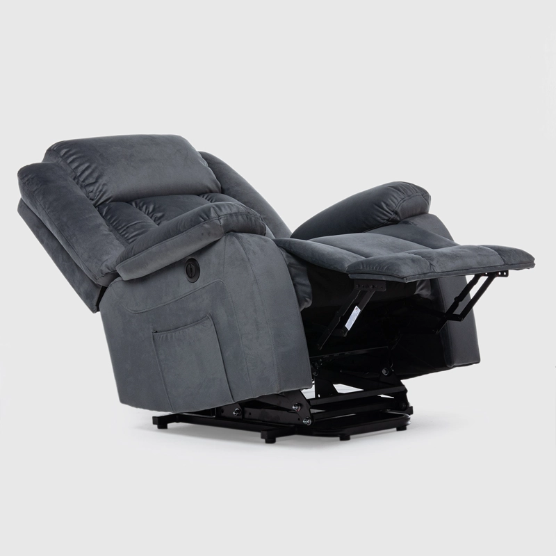 BERGER RECLINABLE ELÉCTRICO LIFT + MASAJE + CALENTADOR LIVORNO GRIS KM8822MDG - 11