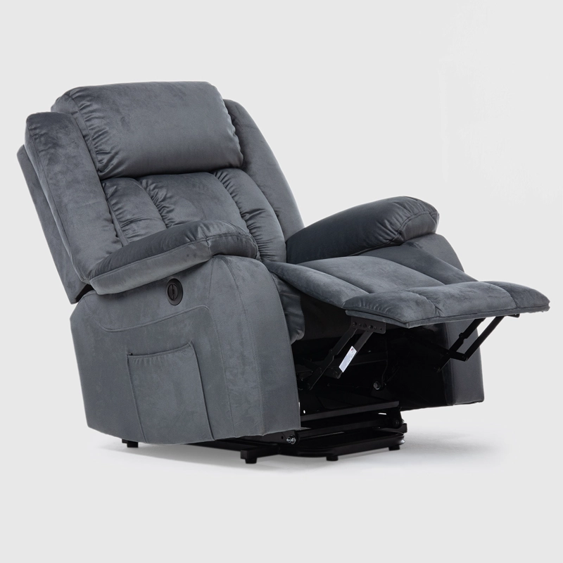 BERGER RECLINABLE ELÉCTRICO LIFT + MASAJE + CALENTADOR LIVORNO GRIS KM8822MDG - 12