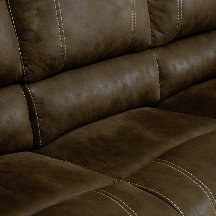 SOFÁ 3 CUERPOS 3 RECLINABLE CLÁSICO CASTLE CUERO VIEJO 98023R4S - 9