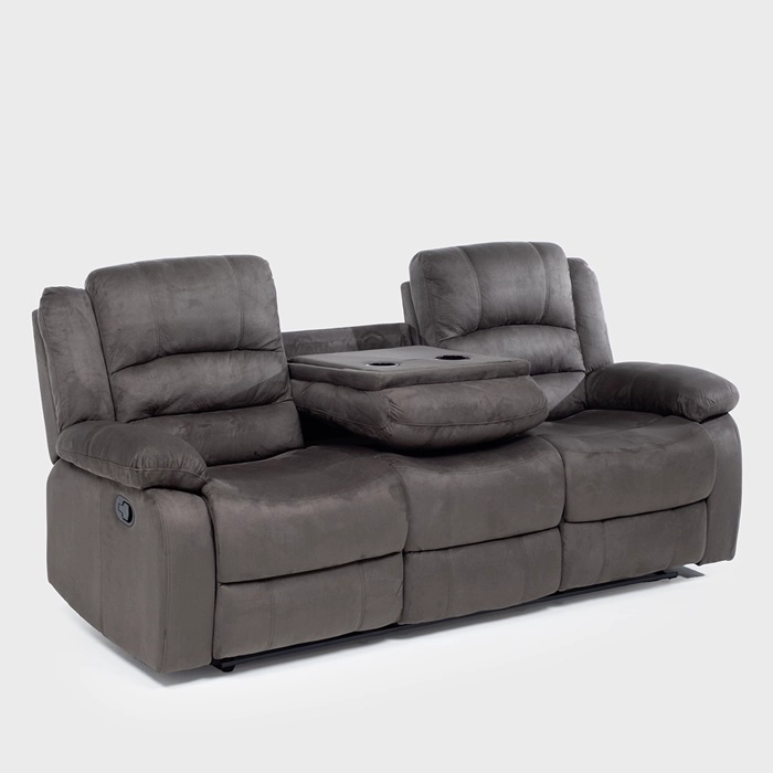 SOFÁ 3 CUERPOS RECLINABLE CLÁSICO MARTELL GRIS 98060SGR - 3
