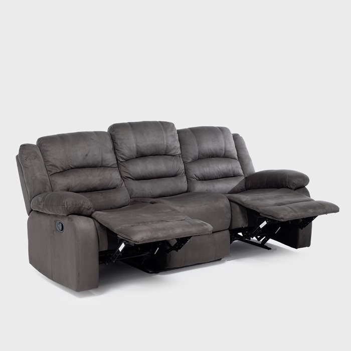 SOFÁ 3 CUERPOS RECLINABLE CLÁSICO MARTELL GRIS 98060SGR - 5