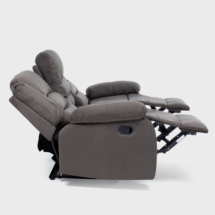 SOFÁ 3 CUERPOS RECLINABLE CLÁSICO MARTELL GRIS 98060SGR - 6