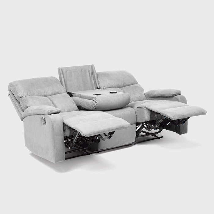 SOFÁ DANIELS VS8070SGR 3 CUERPOS GRIS RECLINABLE MODERNO MATHEUS - 5