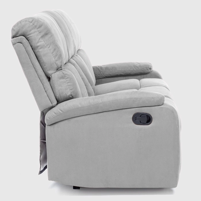 SOFÁ DANIELS VS8070SGR 3 CUERPOS GRIS RECLINABLE MODERNO MATHEUS - 7
