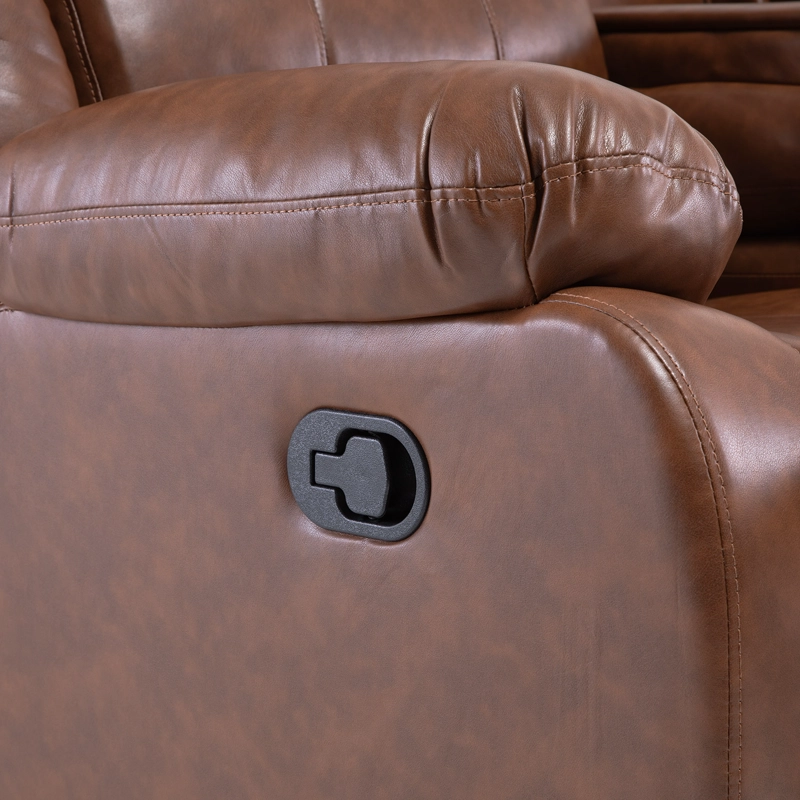 SOFÁ DANIELS KM060SBR 3 CUERPOS CAFÉ RECLINABLE MODERNO ROMA - 10