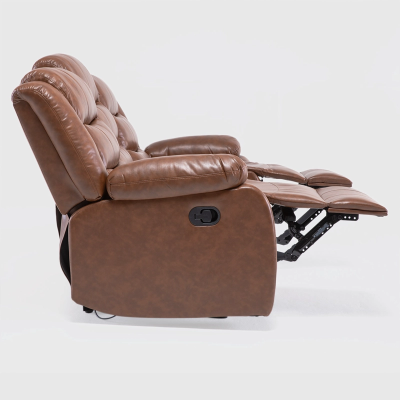 SOFÁ DANIELS KM060SBR 3 CUERPOS CAFÉ RECLINABLE MODERNO ROMA - 11