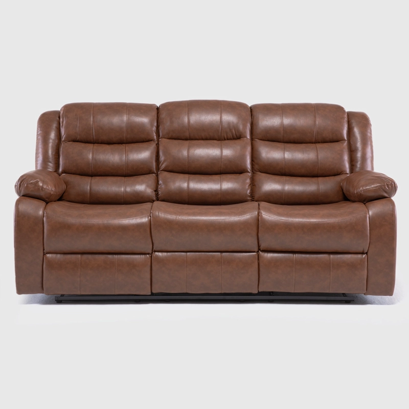 SOFÁ DANIELS KM060SBR 3 CUERPOS CAFÉ RECLINABLE MODERNO ROMA - 3