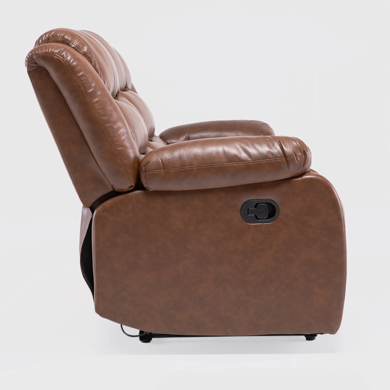 SOFÁ DANIELS KM060SBR 3 CUERPOS CAFÉ RECLINABLE MODERNO ROMA - 9