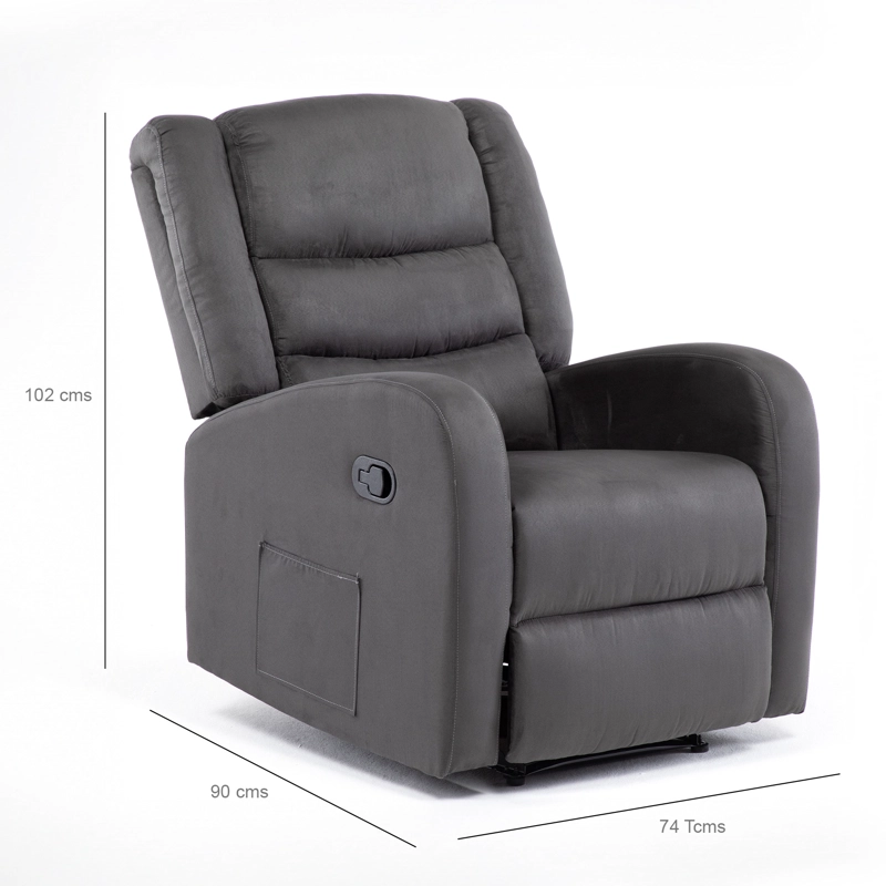 BERGER DANIELS FG98013MGR TERCIOPELO GRIS MASAJEADOR RECLINABLE CONTROL REMOTO - 5