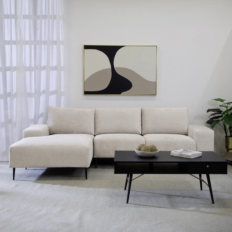 SOFÁ SECCIONAL IZQUIERDO MODERNO BEIGE CASTELO KM2315LIV - 1