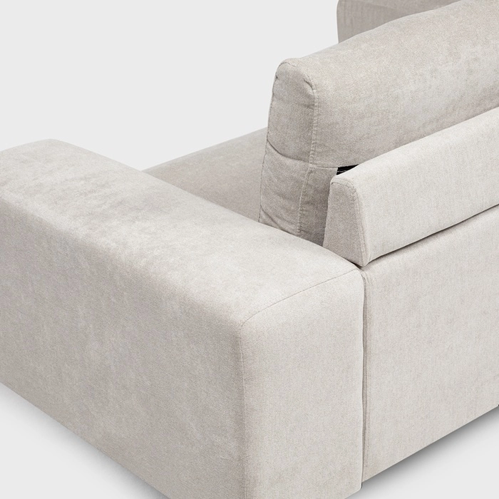 SOFÁ SECCIONAL IZQUIERDO MODERNO BEIGE CASTELO KM2315LIV - 8