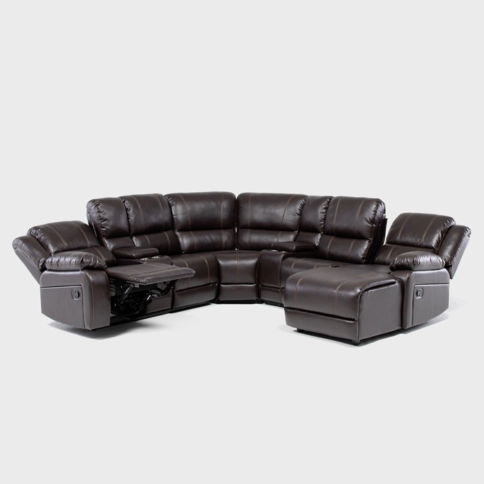 SOFÁ SECCIONAL CAFÉ - MODERNO DERECHO + 2 CONSOLAS ROYALTY KM9026BRR - 5