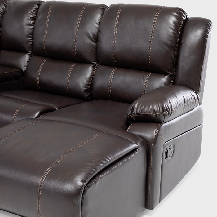 SOFÁ SECCIONAL CAFÉ - MODERNO DERECHO + 2 CONSOLAS ROYALTY KM9026BRR - 7