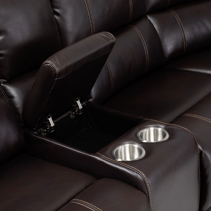SOFÁ SECCIONAL CAFÉ - MODERNO DERECHO + 2 CONSOLAS ROYALTY KM9026BRR - 8
