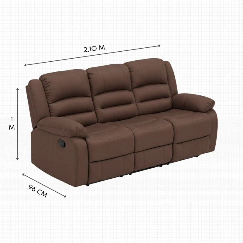 LIVING SOFÁ 3 CUERPOS RECLINABLE MARTELL CAFÉ + 2 BERGERS 98060 - 5