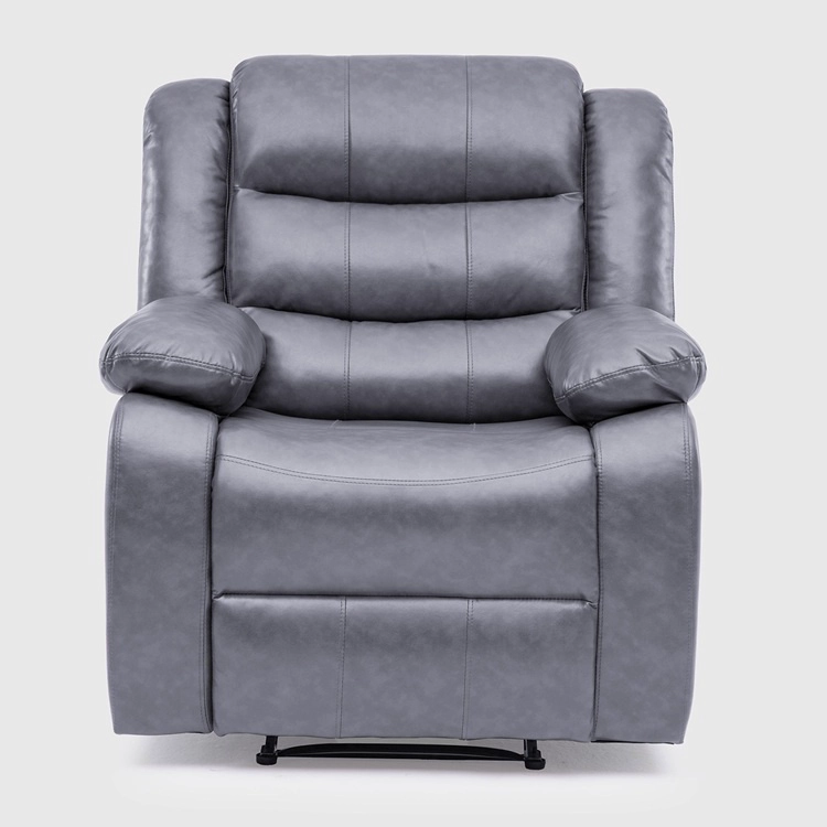 LIVING SOFÁ 3 CUERPOS RECLINABLE ROMA GRIS + 2 BERGERS KM060GR - 7