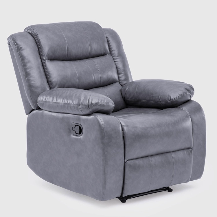 LIVING SOFÁ 3 CUERPOS RECLINABLE ROMA GRIS + 2 BERGERS KM060GR - 8