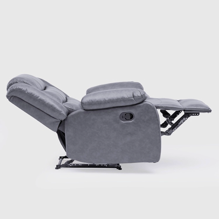 LIVING SOFÁ 3 CUERPOS RECLINABLE ROMA GRIS + 2 BERGERS KM060GR - 11