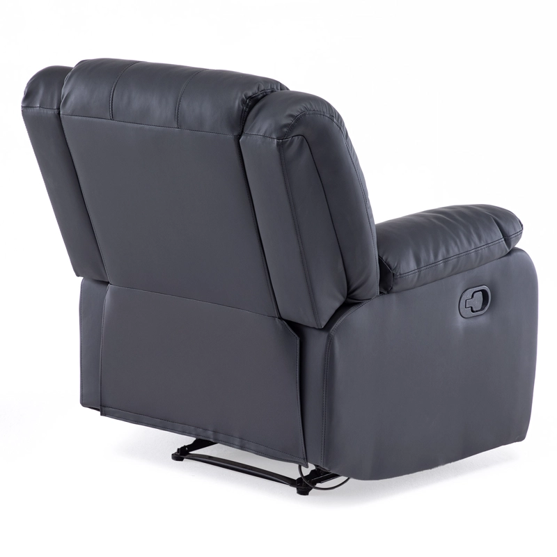 LIVING SOFÁ 3 CUERPOS RECLINABLE ROMA NEGRO + 2 BERGERS KM060BL - 2