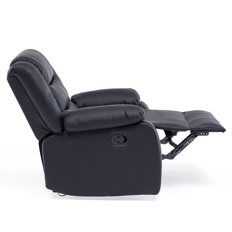 LIVING SOFÁ 3 CUERPOS RECLINABLE ROMA NEGRO + 2 BERGERS KM060BL - 13