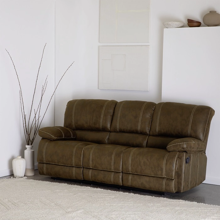 LIVING SOFÁ 3 CUERPOS RECLINABLE CASTLE CAFÉ + 2 BERGERS 98023R4 - 5