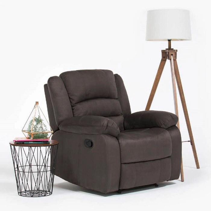 LIVING SOFÁ 3 CUERPOS RECLINABLE MARTELL GRIS + 2 BERGERS FG98060GR - 6